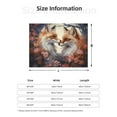 thumbnail image 5 of Fuzoiu Romantic Flower Fox Print Flannel Blanket,Throw Blanket,Flannel Home Decor,Fleece Bed Blankets,Cozy Soft Blanket for Bed, Sofa, Camping, and Travel-50"x40", 5 of 6