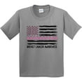 thumbnail image 3 of Inktastic Breast Cancer Awareness Pink Ribbons and Flag Youth T-Shirt, 3 of 5