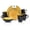 Yellow, variant on Sonoma 16 Piece Stoneware Dinner Set, Outside Black + Inside Handpainted Color Yellow with speckle