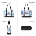thumbnail image 6 of FORMRS Canvas Laptop Tote Bag for Women with 15.6" Computer Compartments Shoulder Handbag, Blue Sailboats, 6 of 7