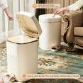 thumbnail image 3 of New Arrivals 10L Luxury Pedal Trash Can for Bathroom, Large Capacity Waterproof Kitchen Recycle Bin with -Type Lid, 3 of 7