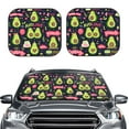 thumbnail image 2 of Daiia Avocado Love 2PCS Car Windshield Sun Shade, Foldable Sun Shield for Car Front Window, Auto Sun Blocker Visor Protector Universal for Truck SUV Pickup-Large, 2 of 7