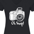 thumbnail image 4 of Inktastic Camera Oh Snap Women's V-Neck T-Shirt, 4 of 5