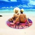 thumbnail image 4 of LYEAA Large Beach Towels Microfiber 155x155cm Multi-Purpose Towel Thick Beach Mat Round Hawaiian Beach Towel Lightweight Bath Towel for Travel Vacation Swimming Pool, 4 of 8