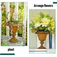 thumbnail image 6 of Sungmor Cast Iron Tabletop Flower Vase, Vintage Pretty French Urn Planter Design, 7" Tall 6.6" Wide Decorative Centerpiece Flower Stand Plant Holder, Artificial Flower Arrangement Home Decor, 6 of 7