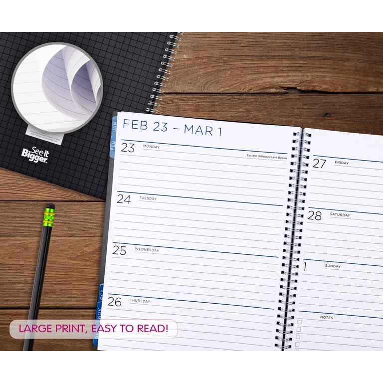 PlanAhead See It Bigger Large Monthly/Weekly Planner, 52% OFF