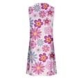 thumbnail image 3 of WILLBEST Vestidos De Verano Para Mujer, Vestido Informal De Verano Con Estampado Para Playa, Elegante, Flotante, De Longitud Media, Con Cuello Redondo Y Sin Mangas, 3 of 3