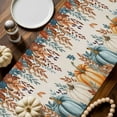 thumbnail image 2 of Harvest Pumpkin Table Runner, Autumn Thanksgiving Kitchen Dining Table Decoration for Home Party Decor 13x72 Inches, 2 of 9