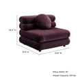 thumbnail image 4 of Modway Jubilee Modular Performance Velvet Armless Chair in Mulberry, 4 of 10
