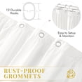 thumbnail image 3 of Seasonwood White Ruffle Shower Curtain,Tiered Fabric Bathroom Curtain for Farmhouse Decor,72 x 72 Inch, 3 of 7