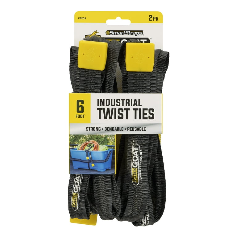 SmartStraps Twisted Goat Industrial Ties, 6 ft, Reusable, Bendable