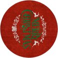 thumbnail image 2 of Addison Rugs Dream Shag Premium Machine Washable Transitional Wreath Ruby Round Rug, 8' x 8', 2 of 8