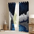 thumbnail image 3 of Homewish Rustic Mountain Lake Black Out Curtains, Nature Scenery Curtains Pack of 2 (42x63 Each), Psychedelic Stars Galaxy Bedroom Curtains, Living Room Curtains Decor, 3 of 6