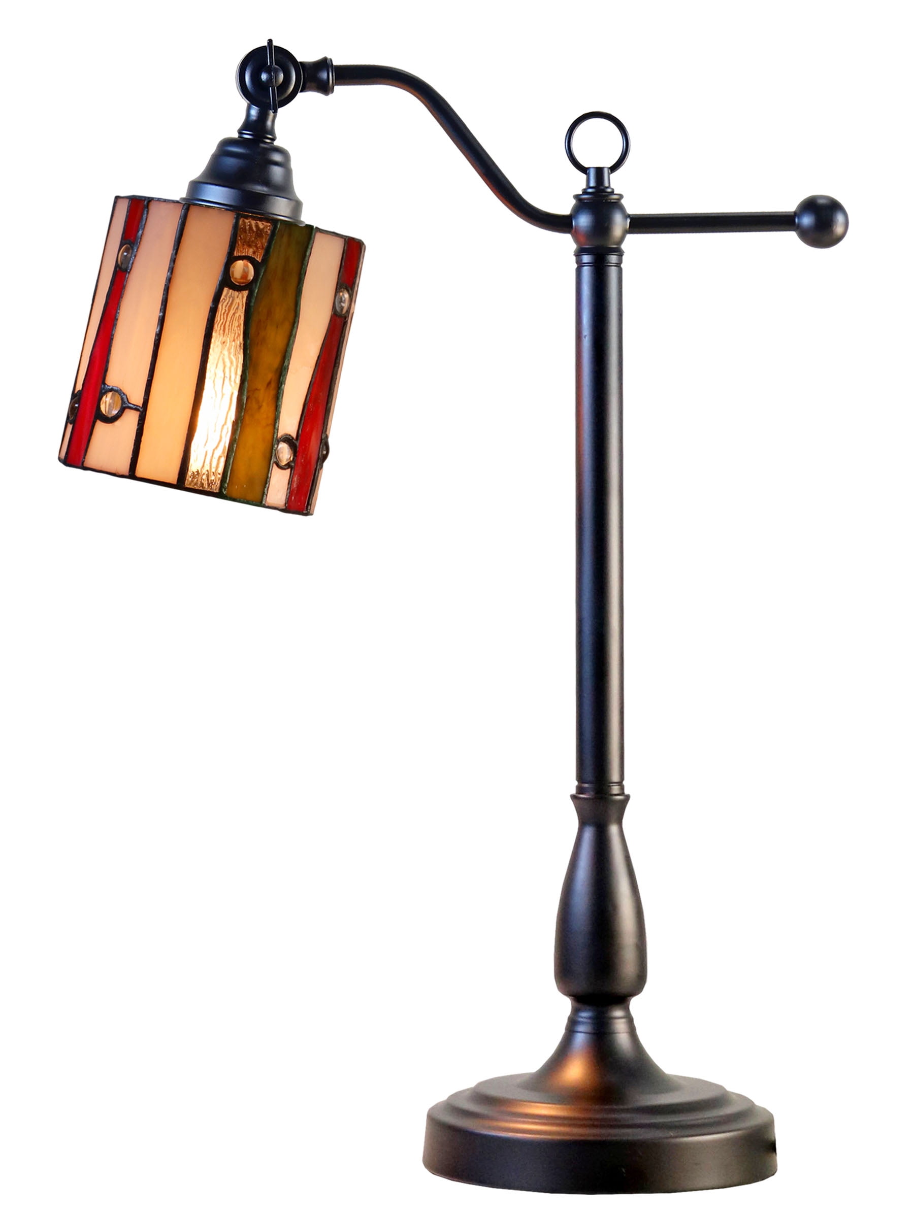 El Anza 24" Tall Handmade Tiffany Desk Lamp