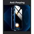 thumbnail image 2 of Double Safety Lock Anti-Peeping Case for iPhone 12 Pro 6.1-inch Aluminium Bumper Case with Camera Lens Protector Screen Protector Full Body Protection Metal Frame Clear Glass Cover (12Pro,, 2 of 7
