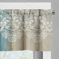 thumbnail image 4 of Ambesonne Oriental Window Valance, Traditional Lace Farmhouse, 54" X 18", White Pale Seafoam Dusk, 4 of 5