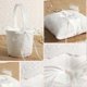 thumbnail image 3 of (Ring pillow flower basket set) Hollow lace ring pillow Flower girl hand-carrying flower basket f26, 3 of 5