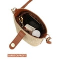 thumbnail image 6 of Gustave Women Straw Bag Crossbody Purse Casual Beach Shoulder Bags Small Rattan Woven Bucket Satchel Purses for Summer Travel Vacation - Brown, 6 of 10