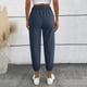 thumbnail image 3 of WILLBEST Pantalones Casuales para Mujer, de Color Liso, con Cremallera y Bolsillos En Ángulo para Uso Diario y Comodidad con Estilo. Grande, 3 of 5