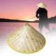 thumbnail image 1 of Sombrero trenzado de bambú Sombrero chino Sombrero oriental Sombrero para el sol Niñas Sombrero hecho a mano Artesanía Sombrero de pesca estilo B Yinane Sombrero trenzado de bambú, 1 of 8