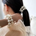 thumbnail image 3 of Faux Perles pour Cheveux, Attache Lisse en Résine Extensible, Corde pour Cheveux Blancs, Accessoires pour Cheveux, 3 of 7