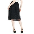 thumbnail image 2 of maison Jules Womens Pearl Tulle Midi Skirt, Black, Large, 2 of 2