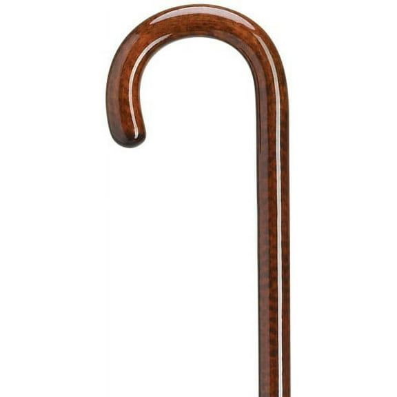 Walking Cane Lady's Crook Handle Cane Hand-Rubbed French Snakewood Finish