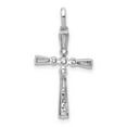 thumbnail image 3 of Finest Gold 14K White Gold 0.06CT Diamond Cross Pendant, 3 of 4
