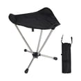 thumbnail image 1 of Taburete de camping Silla de camping Pequeña silla plegable para senderismo Pesca Barbacoa Negro, 1 of 8