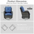thumbnail image 2 of POCASSY Outdoor Wicker Rattan Swivel Rocking Patio Club Accent Chairs with Cushions, 2 of 8