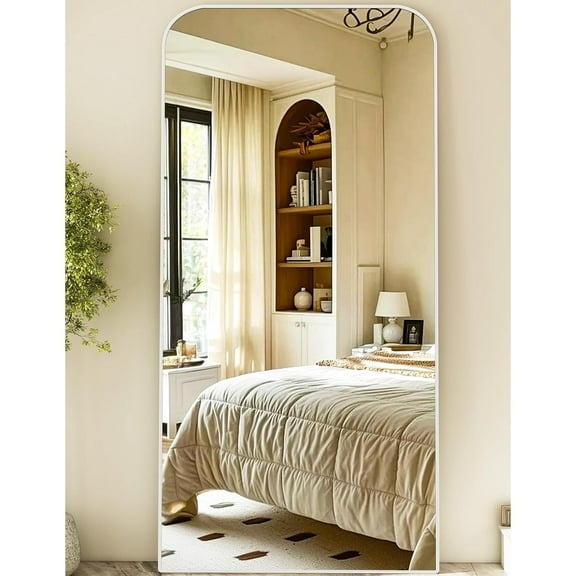 28"x71" Full Length Mirror Floor Mirrors Freestanding Hanging or Leaning Large Mirrors Full Body Mirror with Stand for Cloakroom, Bedroom, Living Room,Silver