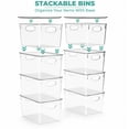thumbnail image 4 of Sorbus Large Storage Clear Containers with Lids Toy Bins and Organizers - 4 Pk, 4 of 6