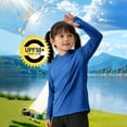 thumbnail image 2 of OGLCCG Teens Boys UPF 50+ Rash Guard Hoodie Kids UV Sun Protection Long Sleeve Shirt for Fishing Outdoor Beach Camping Shirts 5-15 Years, 2 of 6