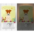 thumbnail image 2 of Caroline's Treasures BB6101CNL Easter Eggs Wire Fox Terrier Ceramic Night Light, 6x4x3", multicolor, 2 of 2