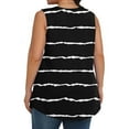 thumbnail image 6 of AherBiu Plus Size Tank Tops for Women Striped Crewneck Sleeveless Summer Casual Loose Tunic Top Tees Shirts, 6 of 6