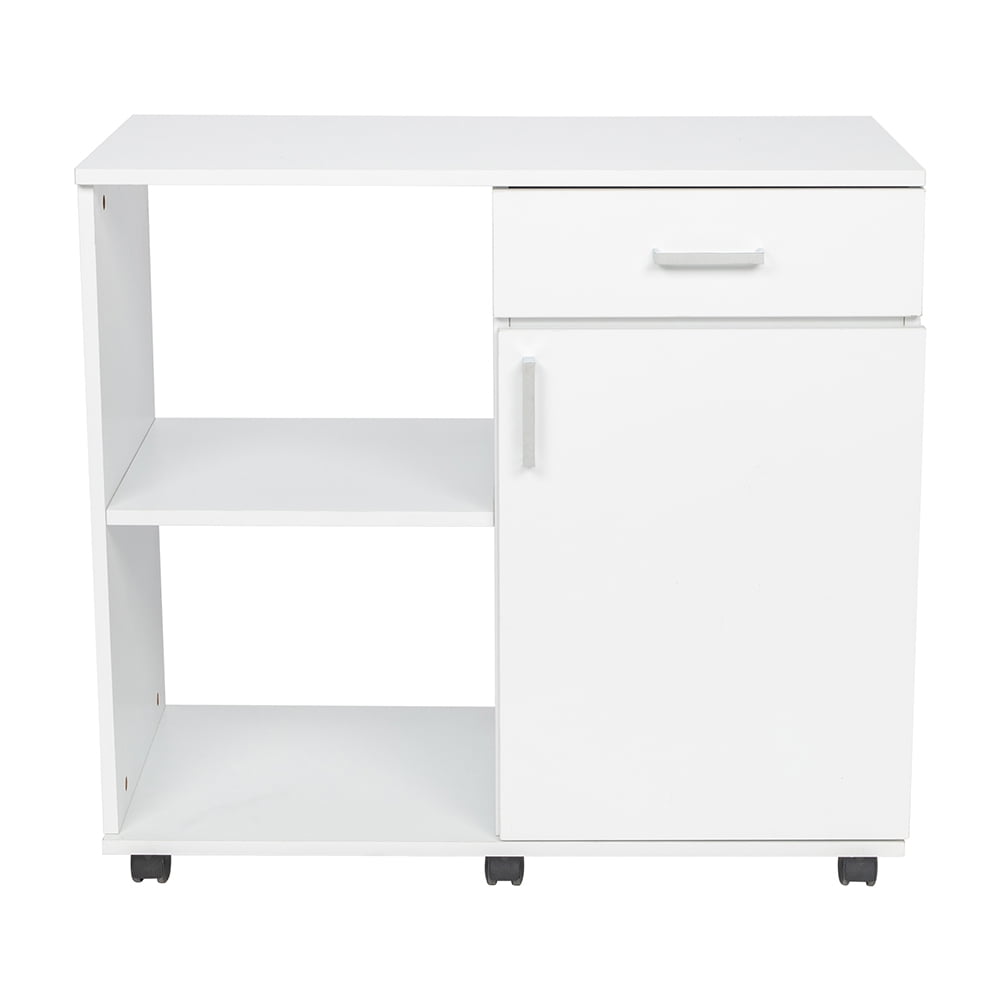 Lowestbest Wooden Filing Cabinet, Three-Layer Left Frame Right Cabinet Storage Cabinet, White Lowestbest Wooden Filing Cabinet, Three-Layer Left Frame Right Cabinet Storage Cabinet, White