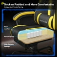 thumbnail image 3 of RSPGame Ergonomic Gaming Chairs for Adults,Pocket Spring Cushion,PU Leather Office Chairs with Lumbar Support and Retractable Footrest,Home and Office Computer Chairs-Yellow Racing, 3 of 13