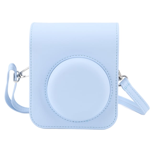Mini Instant Camera Case, Protective PU Bag with Detachable Cover and Adjustable Shoulder Strap, for Mini 12 Camera