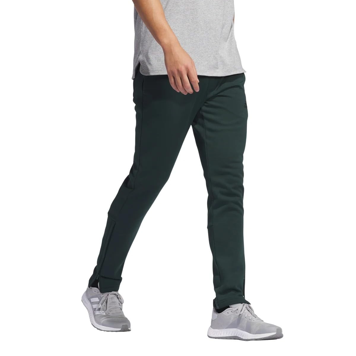 adidas Men’s Regular Fit Zippered Ankle Openings Jogger - Green (Shagrn), Small