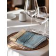 thumbnail image 6 of Farmhouse Blue Brown Cloth Napkins Set of 6 Reusable Dinner Napkins, Vintage Wooden Striped Cocktail Napkin Washable Table Napkins for Wedding/Holiday Party/Baby Shower 20"x20", 6 of 7