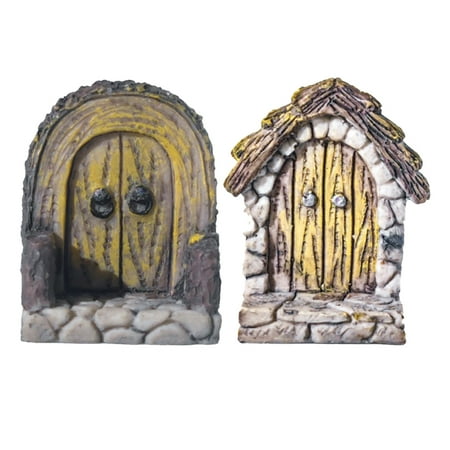 FESTFENDS Mini Resin Door Ornament 2Pcs Terrarium Supplies Micro Landscape Decoration Aquarium Decor 1.6×1.4×0.8in FESTFENDS Mini Resin Door Ornament 2Pcs Terrarium Supplies Micro Landscape Decoration Aquarium Decor 1.6×1.4×0.8in