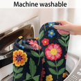 thumbnail image 5 of Pioneer Flower Floral Print Pattern Bathroom Rugs Mat, Non Slip Microfiber Bathroom Rug with Rubber Backing, Soft Mats for Bathroom Floor Tub Shower, 20"x32", 5 of 5