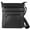 Black, variant on Silver Fever Messenger Italian Leather Shoulder Cross Body Bag Ipad Compatible Unisex