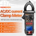 thumbnail image 3 of ANENG PN128 Clamp Meter 4000 Count 600A AC/DC Ammeter/Voltmeter Electrical Tester True RMS Digital Multimeter Clamp Tool for Measuring Resistance, Capacitance, Diodes, Hz, and Temperature, 3 of 8
