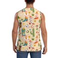 thumbnail image 4 of Pofeuu Groovy American Western Footwear Print Men's Muscle T-Shirt, Sleeveless, Muscle Tank, Classic Muscle Tee Top For Men Casual Sleeveless Muscle T-Shirt Trendy Clothes-Medium, 4 of 7
