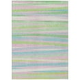 thumbnail image 2 of 5' X 8' Mint Green Pink And Blue Striped Washable Indoor Outdoor Area Rug, 2 of 5