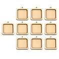 thumbnail image 2 of jifeng 10 Pieces Small Cross Stitch Hoops for Festivals Decoration DIY Frame Crafts Square, 2 of 9