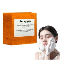 Lemon Turmeric & Kojic Acid Brightening Soap, Lemon Turmeric Kojic Acid Soap for Hyperpigmentation, Skin Brightening Soap for Dark Spots, Turmeric Soap Bar for Face & Body