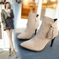 thumbnail image 3 of autumn and winter women's new short boots, high heels, high heels, women's shoes, Martin boots and European boots, 3 of 3