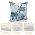 thumbnail image 4 of Leisuo Turtle Throw Pillow Cover, White Turtle Pillow Cover for Bedroom Living Room, Retro Reptile Sea Turtle Decorative Pillow Cover, Coastal Beach Case white, 4 of 5